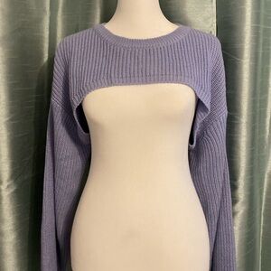 Purple Shoulder-cover top